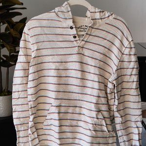 Lucky Brand Beach Cotton Henley Sweatshirt Hoodie | EUC